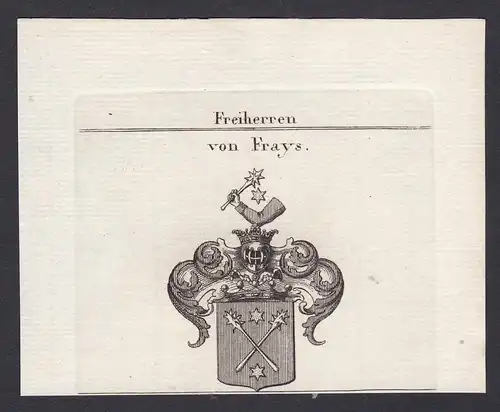 Freiherren von Frays - August von Frays Generalmajor major-general Wappen Adel coat of arms heraldry Heraldik