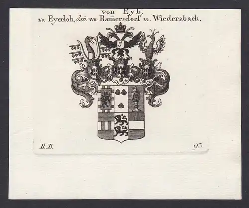 von Eyb, zu Eyerloh, dan zu Ramersdorf u. Wiedersbach - Eyb Eyerloh Rammersdorf Wiedersbach Wappen Adel coat o
