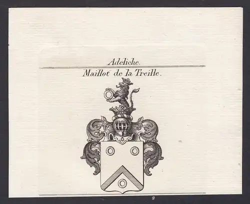 Maillot de la Treille - Nikolaus von Maillot de la Treille Wappen Adel coat of arms heraldry Heraldik Kupferst