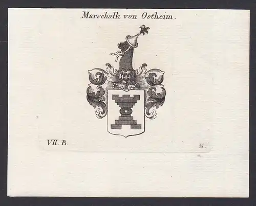 Marschalk von Ostheim - Marschalk von Ostheim Franken Wappen Adel coat of arms heraldry Heraldik Kupferstich a