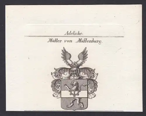 Müller von Müllenburg - Müller Müllenburg Mueller Wappen Adel coat of arms heraldry Heraldik Kupferstich antiq