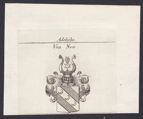 Von Neu - Neu Bayern Wappen Adel coat of arms heraldry Heraldik Kupferstich antique print