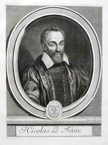 Nicolas Le Fevre - Nicolas Lefevre Philologe philologue philologist Portrait Kupferstich engraving