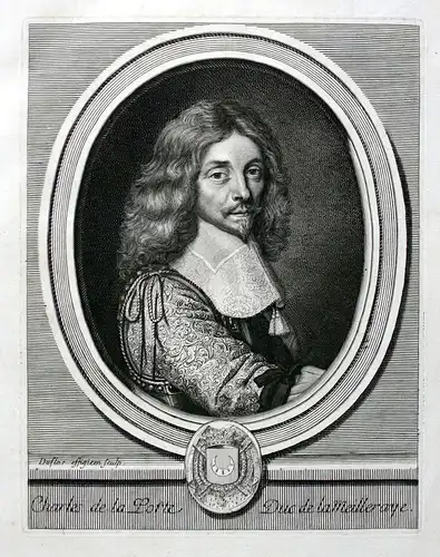 Charles de la Porte - Charles de La Porte Duc Herzog La Meilleraye (1602-1664) militaire Militär Portrait Kupf