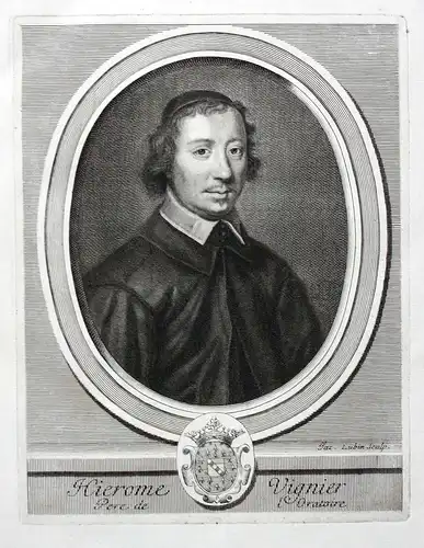 Hierome Vignier - Jerome Vignier Oratorianer Priester pretre priest Portrait Kupferstich engraving