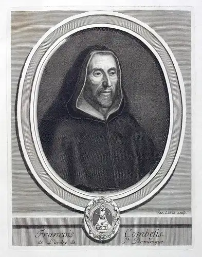 Francois Combefis de l'Ordre de St. Dominique -  Francois Combefis Dominikaner Portrait Kupferstich gravure en
