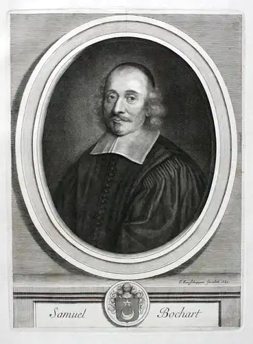 Samuel Bochart - Samuel Bochart (1599-1667) Orientalist Theologe Forscher Frankreich France Kuperstich Portrai