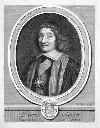 Pierre Seguier - Pierre Séguier Kanzler chancelier chancellor Portrait Kupferstich engraving