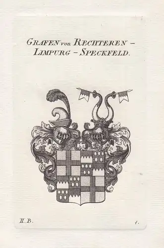 Grafen von Rechteren-Limpurg-Speckfeld - Rechteren-Limpurg Geldern Speckfeld Wappen coat of arms heraldry Hera
