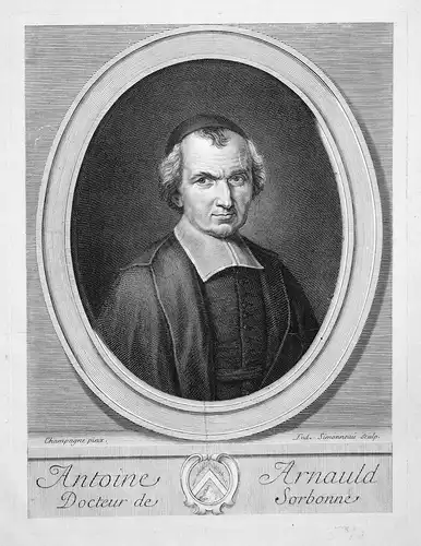 Antoine Arnauld - Antoine Arnauld Philosoph philosopher philosophe Portrait Kupferstich engraving