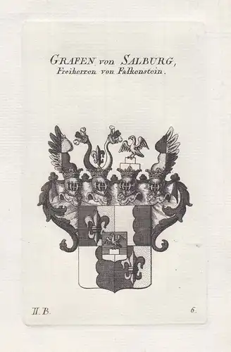 Grafen von Salburg, Freiherren von Falkenstein - Salburg Falkenstein Wappen coat of arms heraldry Heraldik Kup