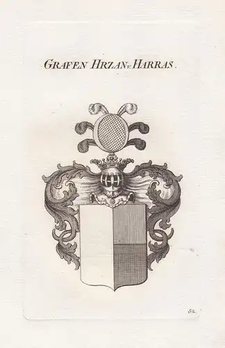 Grafen von Hrzan v. Harras - Hrzan von Harasov  Hrzán z Harasova Herzan von Harras Böhmen Bohemia Wappen coat