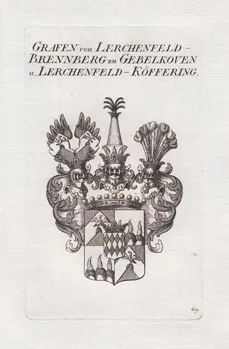 Grafen von Lerchenfeld-Brennberg zu Gebelkoven u. Lerchenfeld - Köffering - Lerchenfeld Bayern Bavaria Wappen