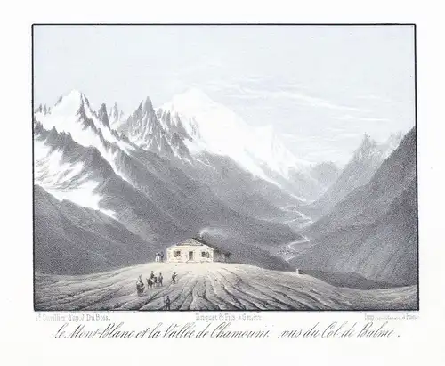 Le Mont Blanc et la Vallee de Chamonix, vus du Col de Balme. - Mont Blanc Chamonix Frankreich France Panorama