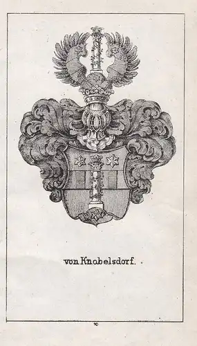 von Knobelsdorf - Knobelsdorff Knobeldorf Meißen Meissen Wappen heraldry Heraldik coat of arms Adel