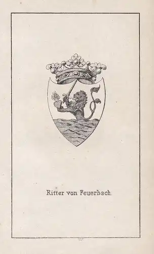 Ritter von Feuerbach - Paul Johann Anselm Feuerbach Wappen heraldry Heraldik coat of arms Adel