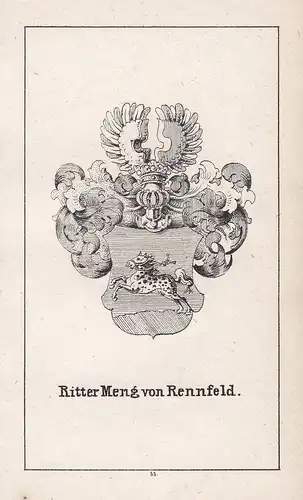 Ritter Meng von Rennfeld - Meng Rennfeld Wappen heraldry Heraldik coat of arms Adel