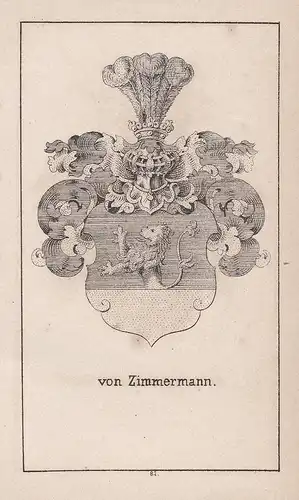 von Zimmermann - Zimmermann Deutschland Germany Wappen heraldry Heraldik coat of arms Adel