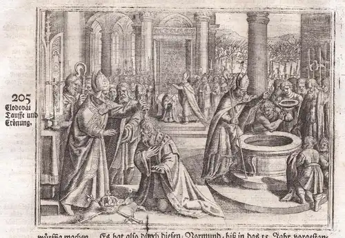 Clodovai Tauffe und Crönung - Chlodwig Clovis Taufe baptism Krönung coronation