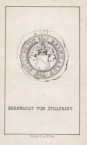 Bernhardt von Stillfridt - Stillfried-Rattonitz Böhmen Bohemia Tschechien Czech Wappen heraldry Heraldik coat