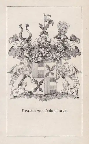 Grafen von Tschirnhaus - Tschirnhaus Oberlausitz Wappen heraldry Heraldik coat of arms Adel