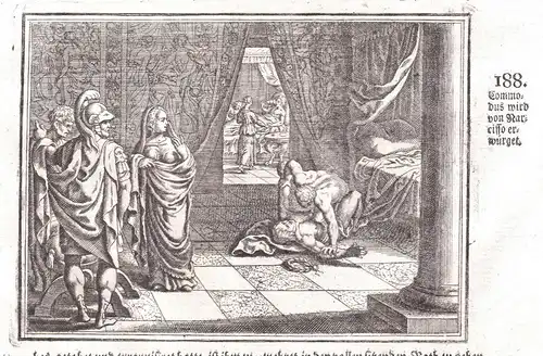 Commodus wird von Narcisso erwürget - Commodus Narcissus Mord murder