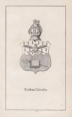 Bisthum Calcutta - Erzbistum Kalkutta Calcutta Wappen Heraldik heraldry coat of arms Adel