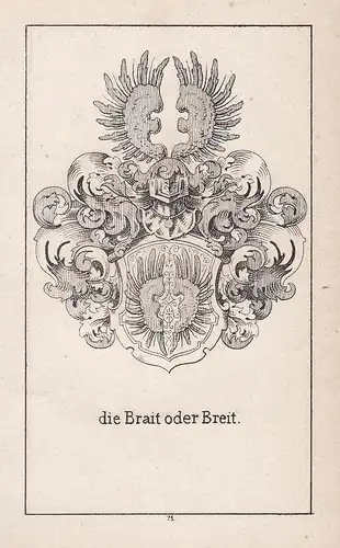 die Brait oder Breit - Brait Breit Rheinland-Pfalz Wappen heraldry Heraldik coat of arms Adel