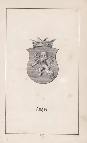 Anger - Anger Wappen heraldry Heraldik coat of arms Adel