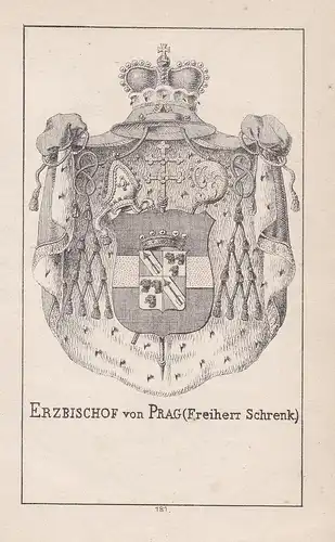 Erzbischof von Prag (Freiherr Schrenk) - Prag Prague Tschechien Czech Schrenk Wappen heraldry Heraldik coat of