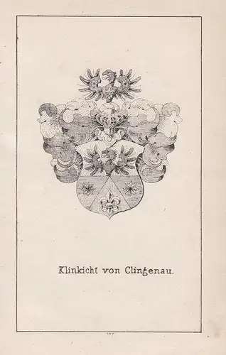 Klinkicht von Clingenau - Klinkicht Clingenau Wappen heraldry Heraldik coat of arms Adel