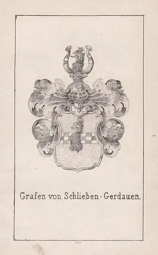 Grafen von Schlieben-Gerdauen - Schlieben Deutschland Germany Brandenburg Wappen heraldry Heraldik coat of arm