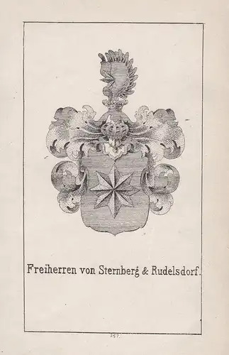 Freiherren von Sternberg & Rudelsdorf - Sternberg Rudelsdorf Böhmen Bohemia Wappen heraldry Heraldik coat of a