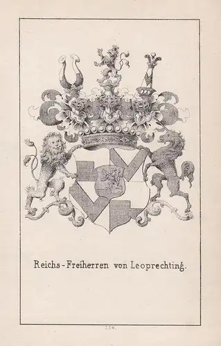 Reichs-Freiherren von Leoprechting - Leoprechting Bayern Bavaria Wappen heraldry Heraldik coat of arms Adel