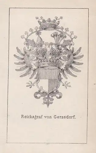 Reichsgraf von Gerssdorf - Oberlausitz Gersdorff Gersdorf Wappen heraldry Heraldik coat of arms Adel