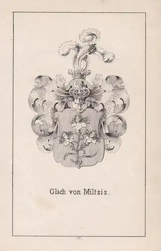 Glich von Miltziz - Miltitz Sachsen Meißen Saxony Meissen Wappen heraldry Heraldik coat of arms Adel