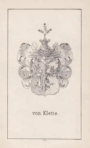 Von Klette - Klette Clette Wappen heraldry Heraldik coat of arms Adel