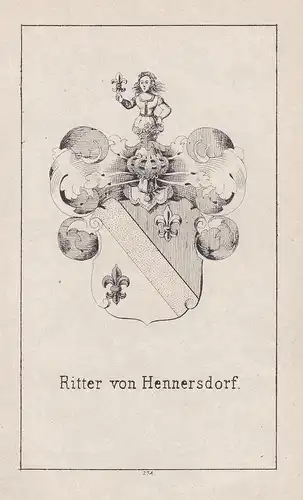 Ritter von Hennersdorf - Hennersdorf Jindrichov Tschechien Czech Wappen heraldry Heraldik coat of arms Adel