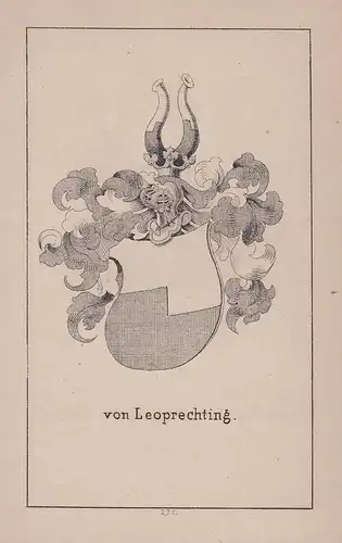 von Leoprechting - Bavaria Leoprechting Bayern Wappen heraldry Heraldik coat of arms Adel