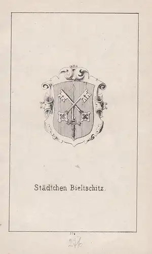 Städtchen Bieltschitz - Belcice Bieltschitz Tschechien Czech Wappen heraldry Heraldik coat of arms Adel