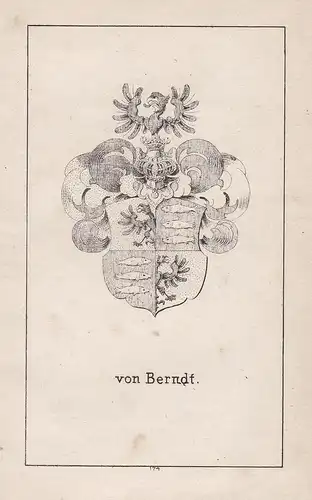 von Berndt - Berndt Berndes Deutschland Germany Wappen heraldry Heraldik coat of arms Adel