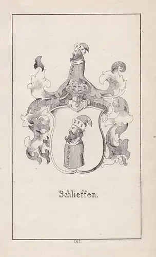 Schlieffen - Schliefen Schlieffen Pommern Pomerania Wappen heraldry Heraldik coat of arms Adel