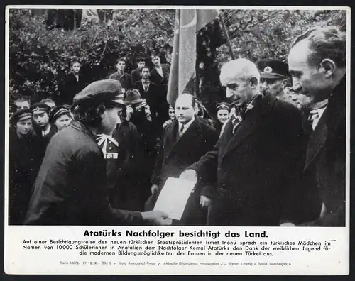 Atatürks Nachfolger besichtigt das Land - Pressefoto Aktueller Bilderdienst Serie 1337 b - Bild 6