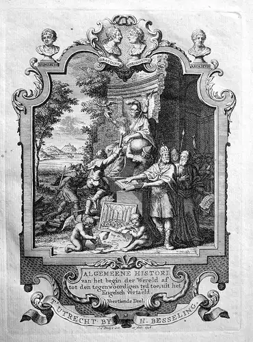 Algemeene Histori - Titelblatt Titel title page Atlas Kupferstich antique print