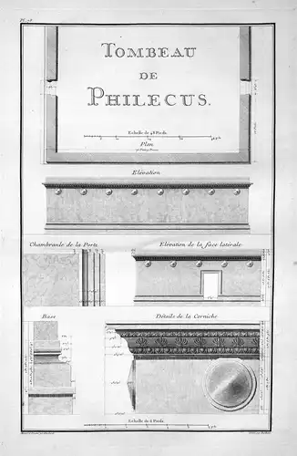 Tombeau de Philecus - Philecus Grab Temple Greece architecture Architektur engraving Kupferstich