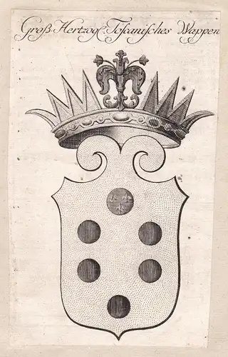 Groß. Hertzogl. Toscanisches Wappen - Toskana Tuscany Toscana Italien Italia Italy Adel Wappen coat of arms Ku