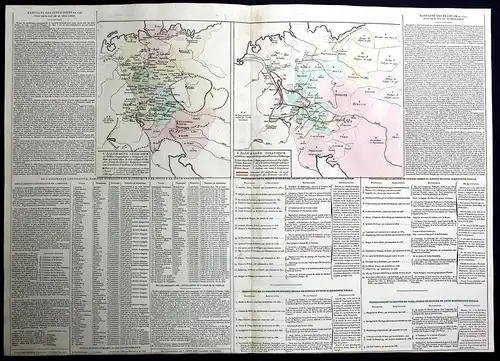De l'Allemagne - Deutschland Germany Karte map Kupferstich antique print