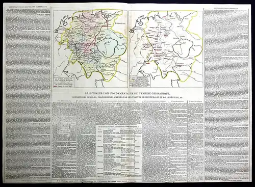 De l'Allemagne - Deutschland Germany Karte map Kupferstich antique print