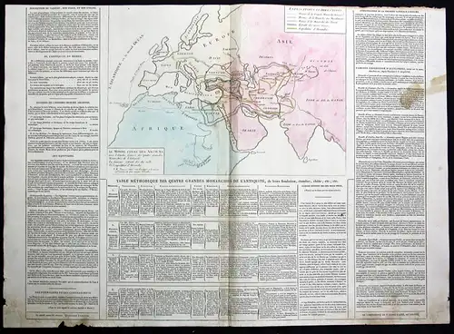 Le monde connu des anciens - Europa Europe Asia Asien Africa Afrika Karte map Kupferstich antique print