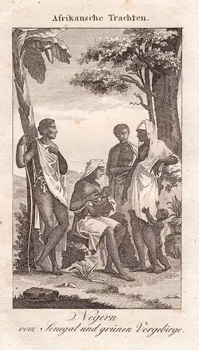 Afrikansche Trachten - Afrika Africa Trachten costumes navtive Kupferstich antique print